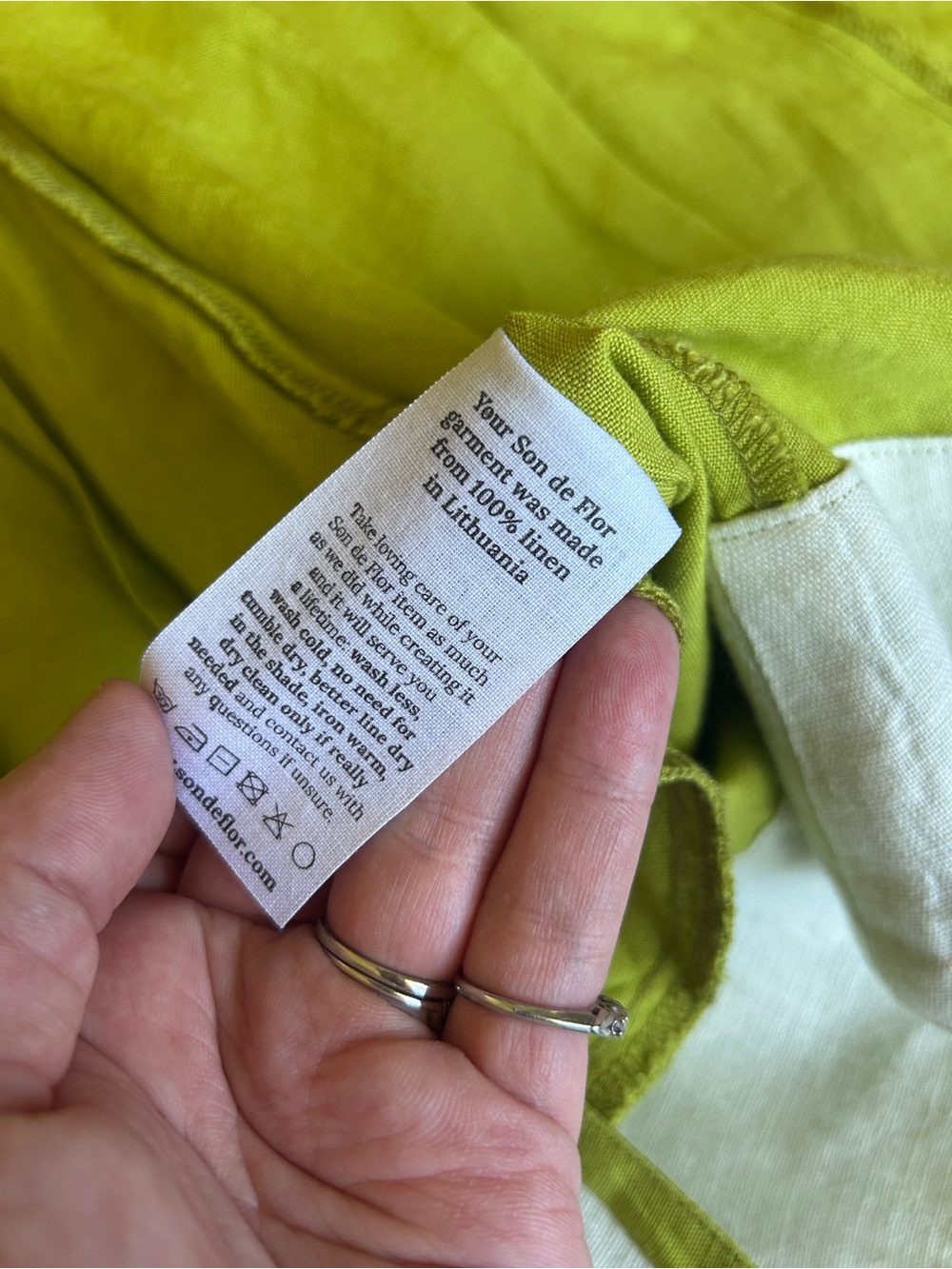 Son de flor linen wrap dress - Picture 3 of 4